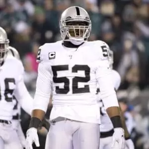 Der neue Chicago Bears Linebacker Khalil Mack, im Trikot seines alten Teams, den Oakland Raiders.