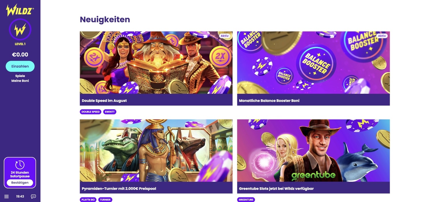 Wildz Casino Bonus Aktionen