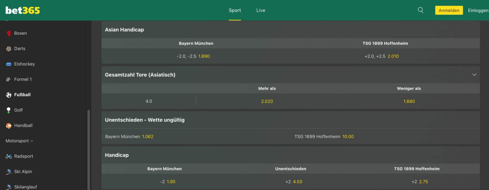 Handicap-Wetten