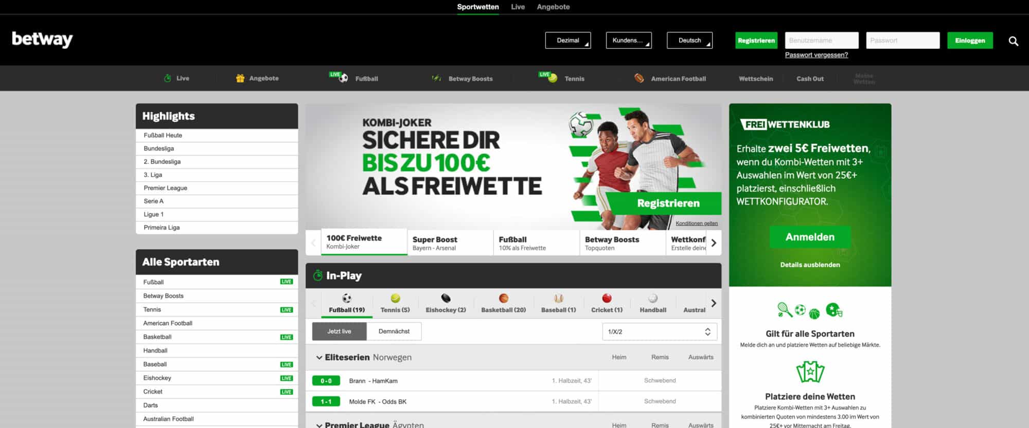 Betway Sportwetten