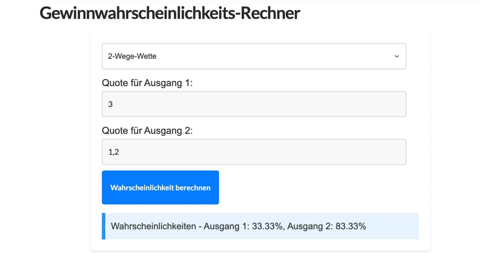 Gewinnwahrscheinlichkeits-Rechner