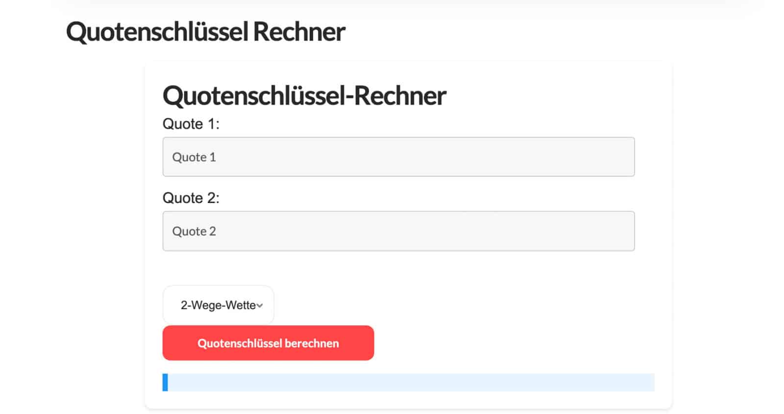 Quotenschlüssel Rechner