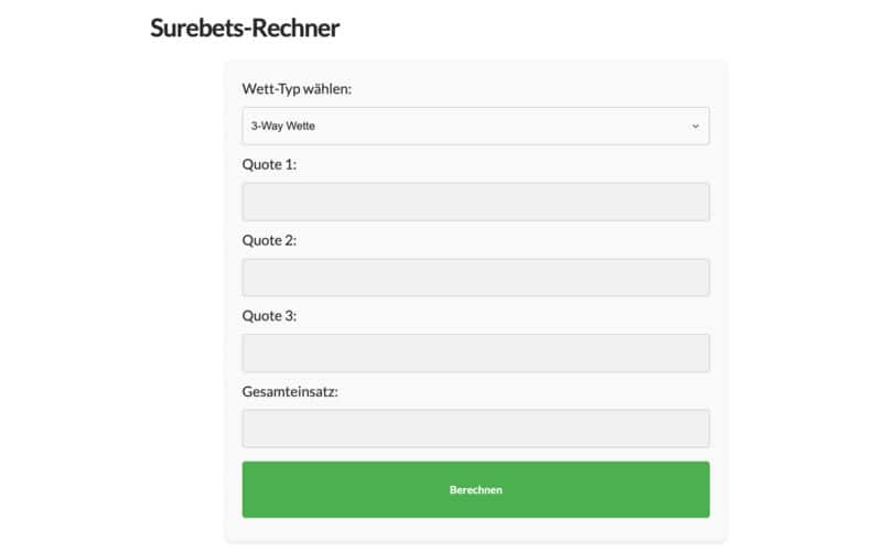 Surebet Rechner